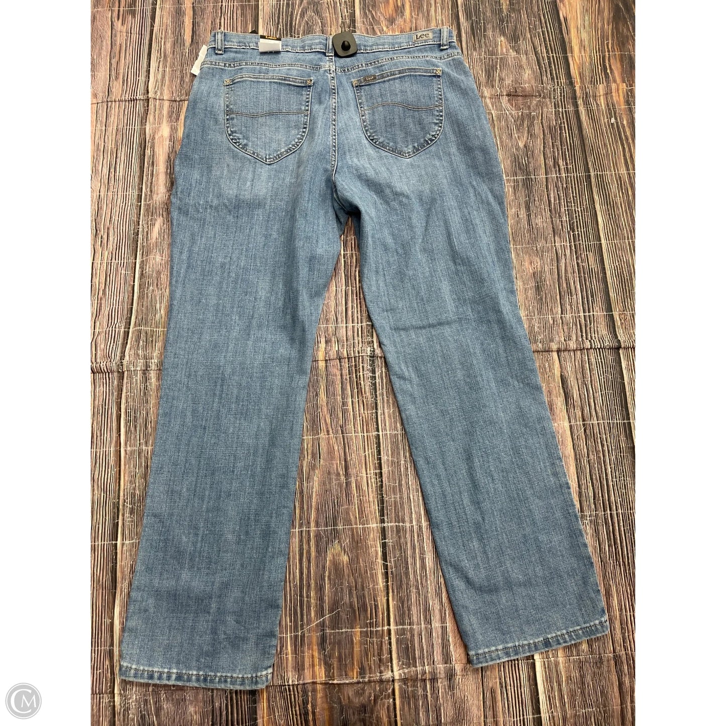 Jeans Straight By Lee In Blue Denim, Size: 18