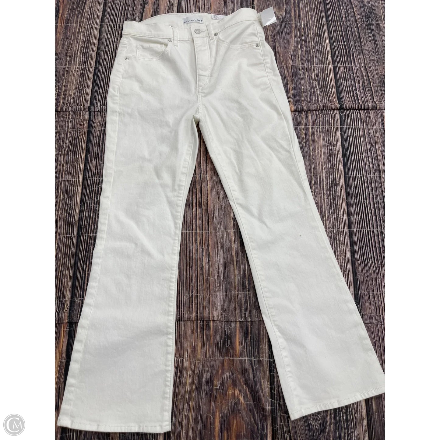 Jeans Straight By Loft In White, Size: 2