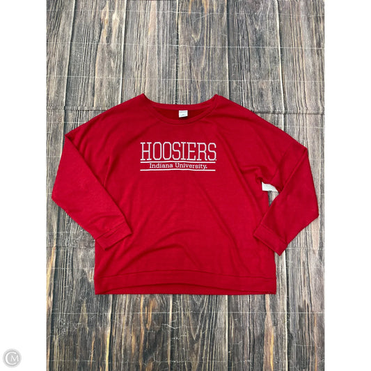 Sweatshirt Crewneck By Clothes Mentor In Red, Size: 1x