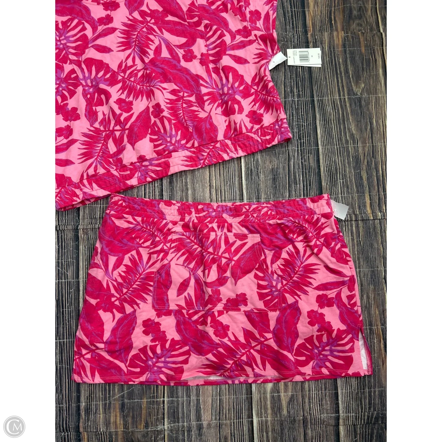 Skirt Set 2pc By Juicy Couture In Pink & Purple, Size: 2x