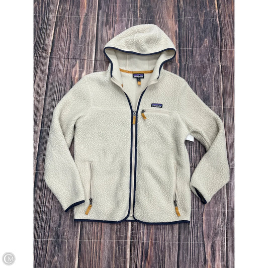 Jacket Fleece By Patagonia In Cream, Size: M