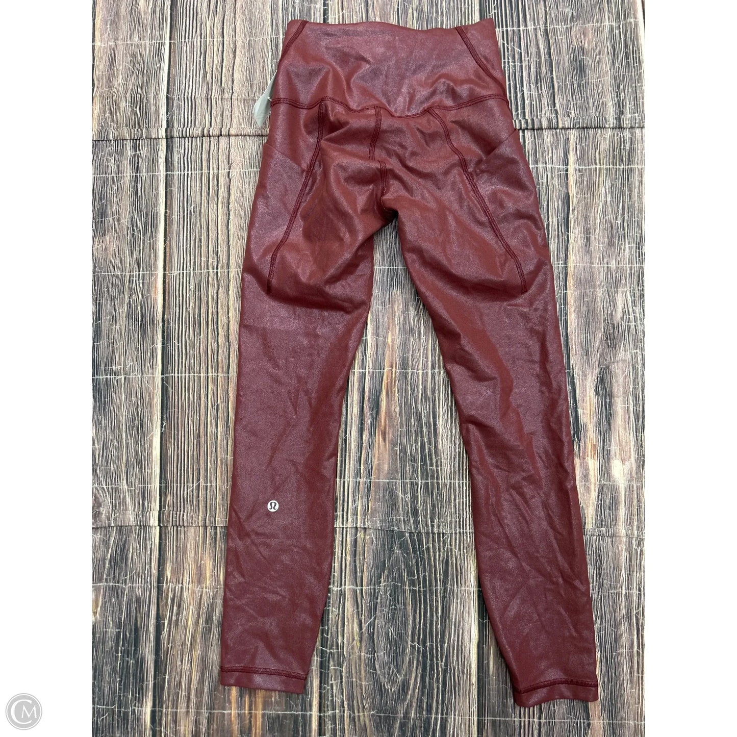 Athletic Leggings By Lululemon In Red, Size: 4