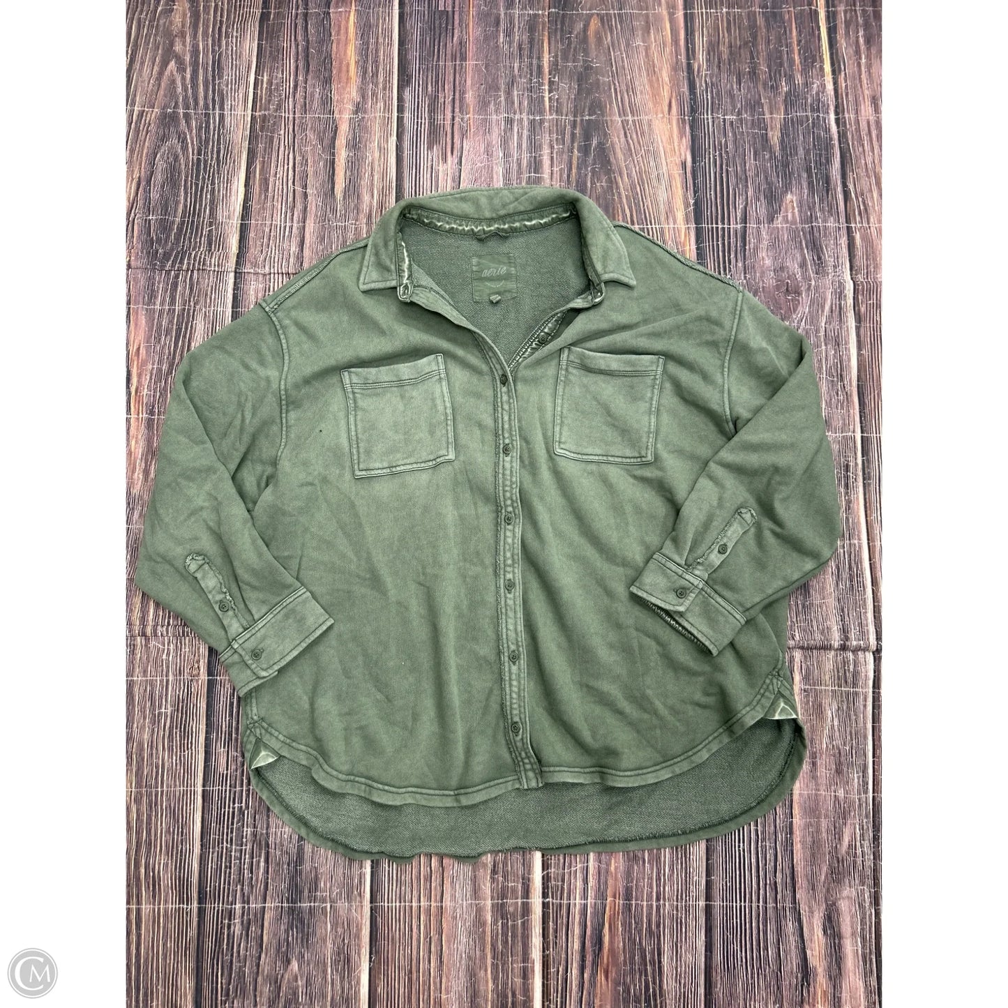 Top Long Sleeve By Aerie In Green, Size: Xl