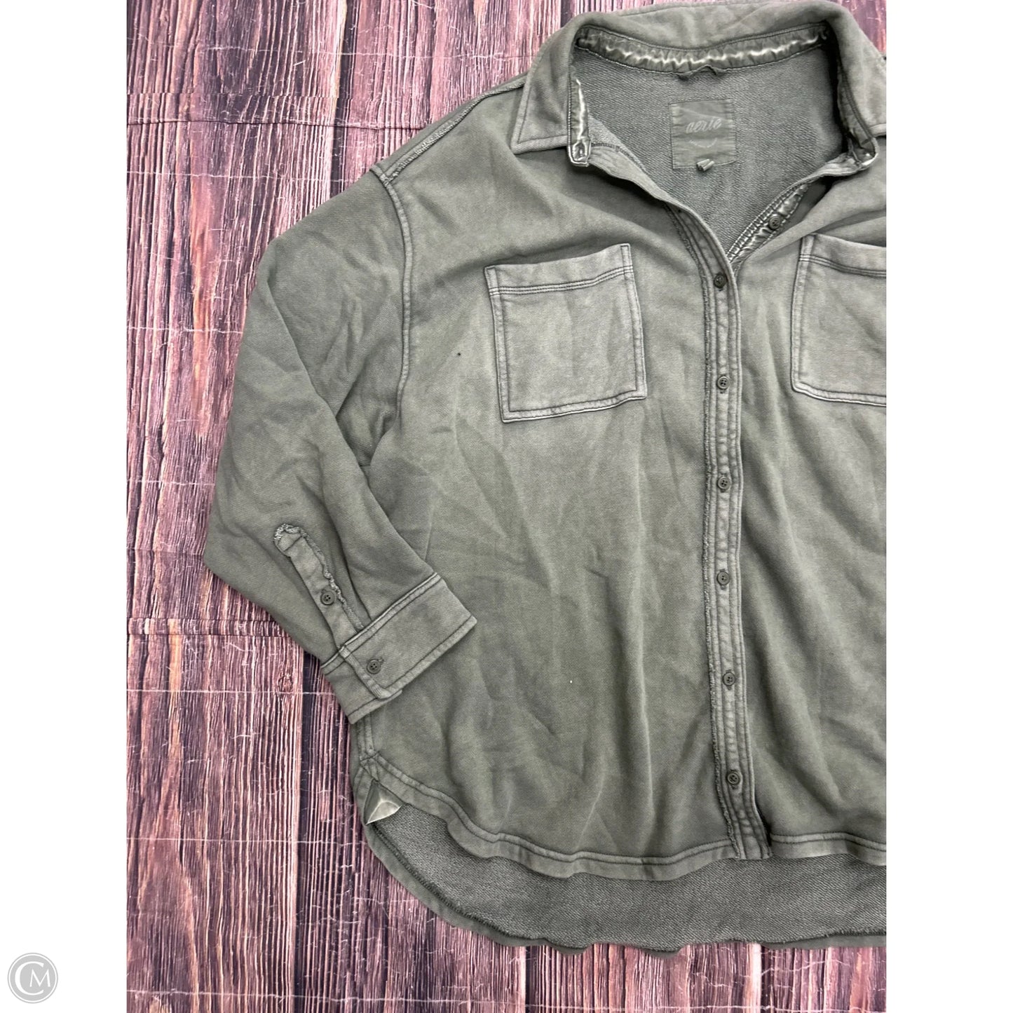 Top Long Sleeve By Aerie In Green, Size: Xl