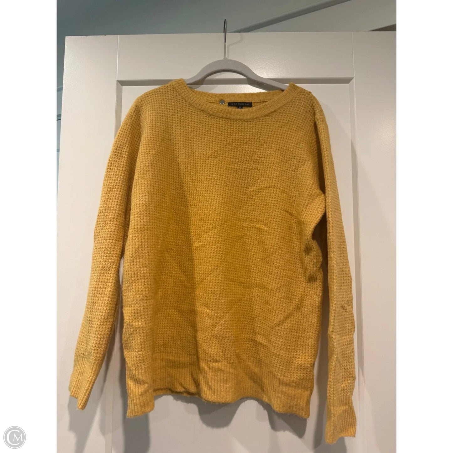 Top Long Sleeve By Staccato In Yellow, Size: M