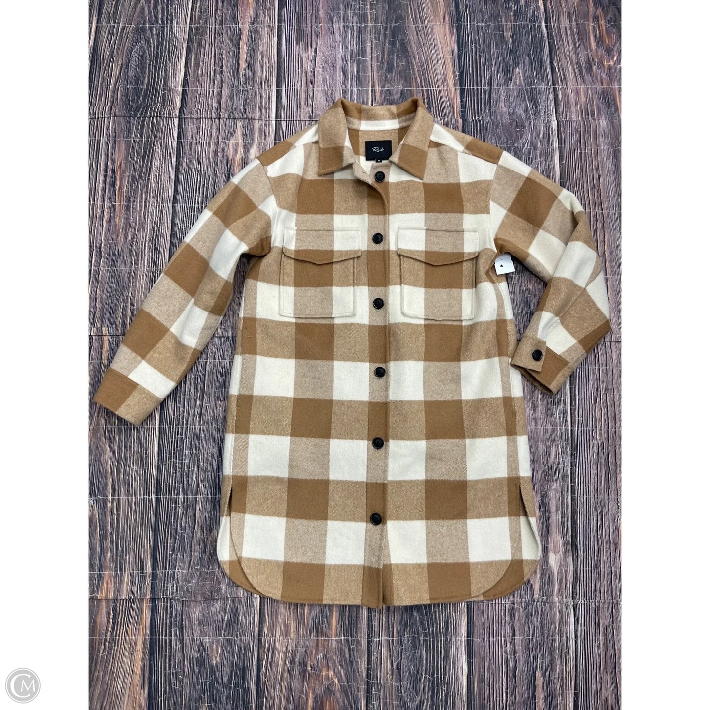 Coat Other By Rails In Cream & Tan, Size: M