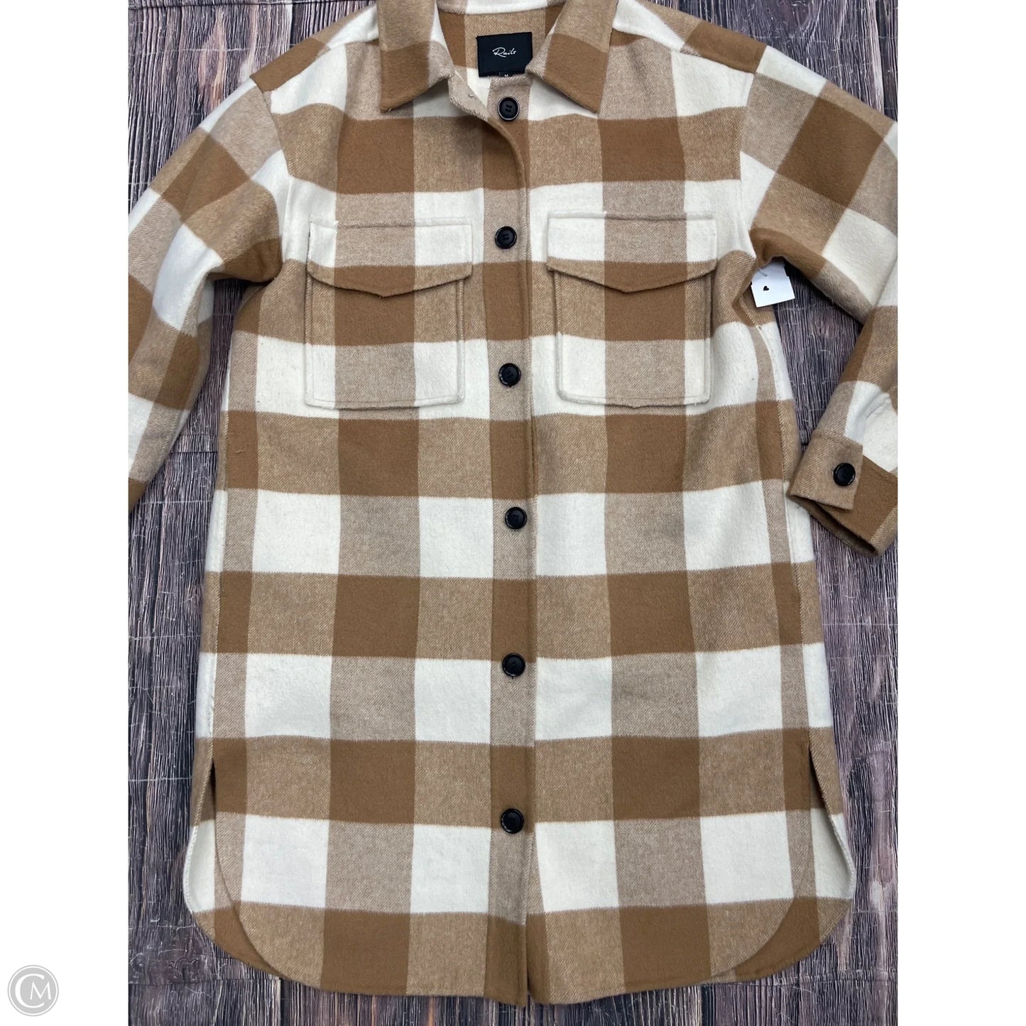 Coat Other By Rails In Cream & Tan, Size: M