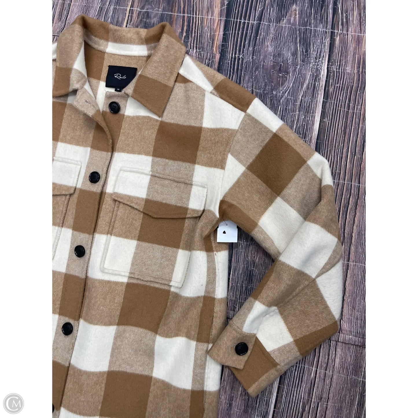Coat Other By Rails In Cream & Tan, Size: M
