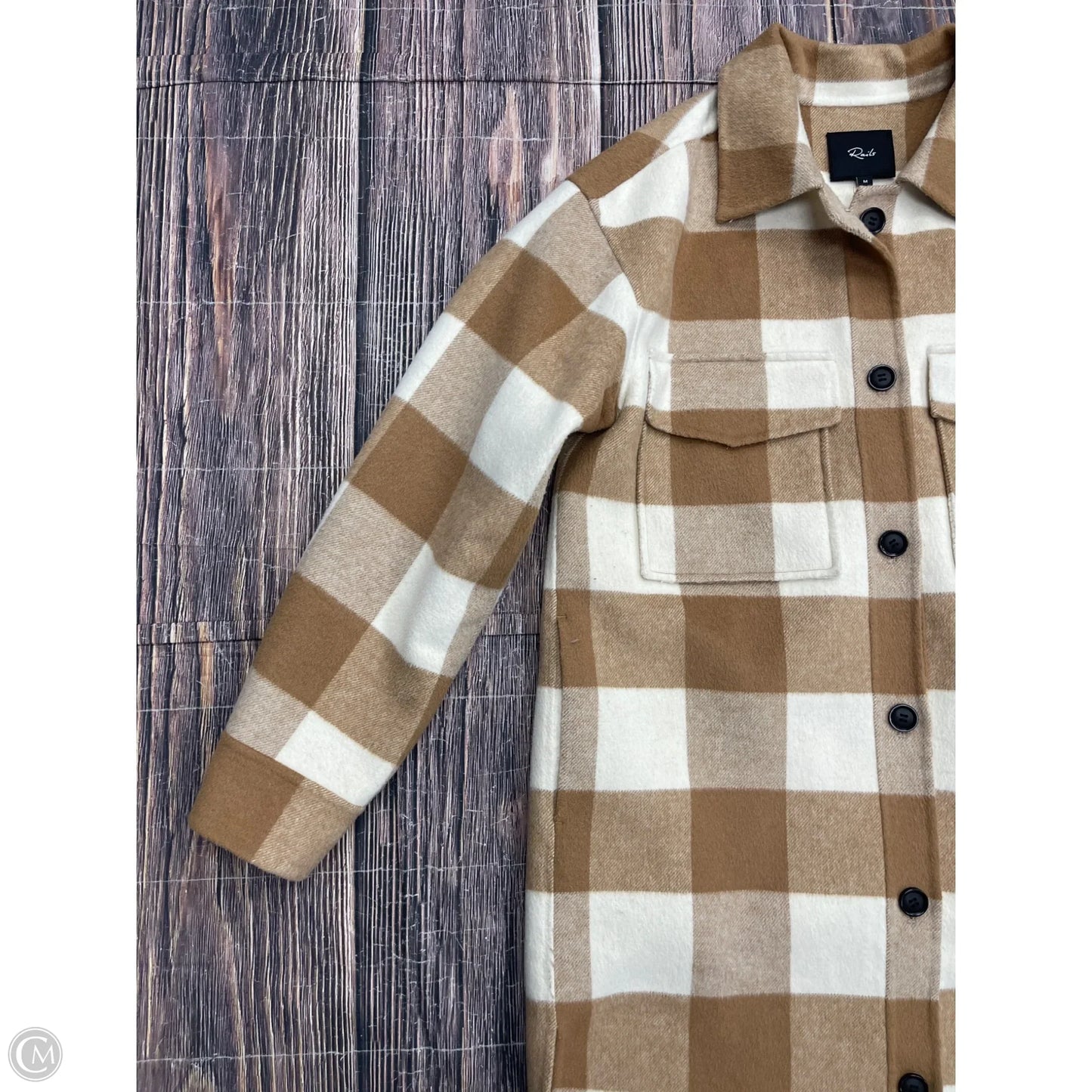 Coat Other By Rails In Cream & Tan, Size: M