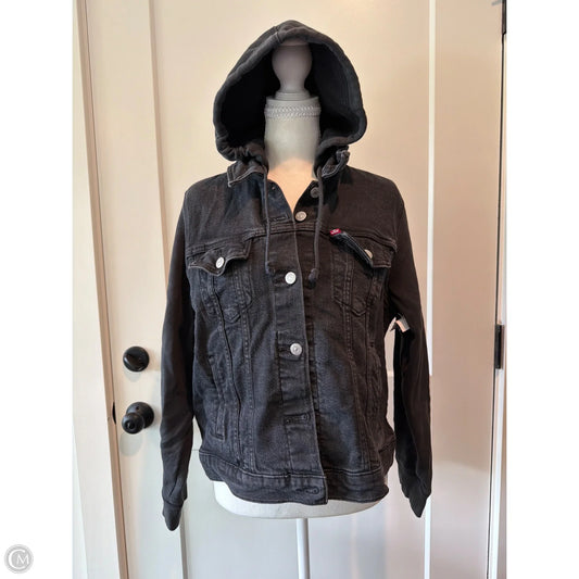 Jacket Denim By Levis In Black, Size: Xl