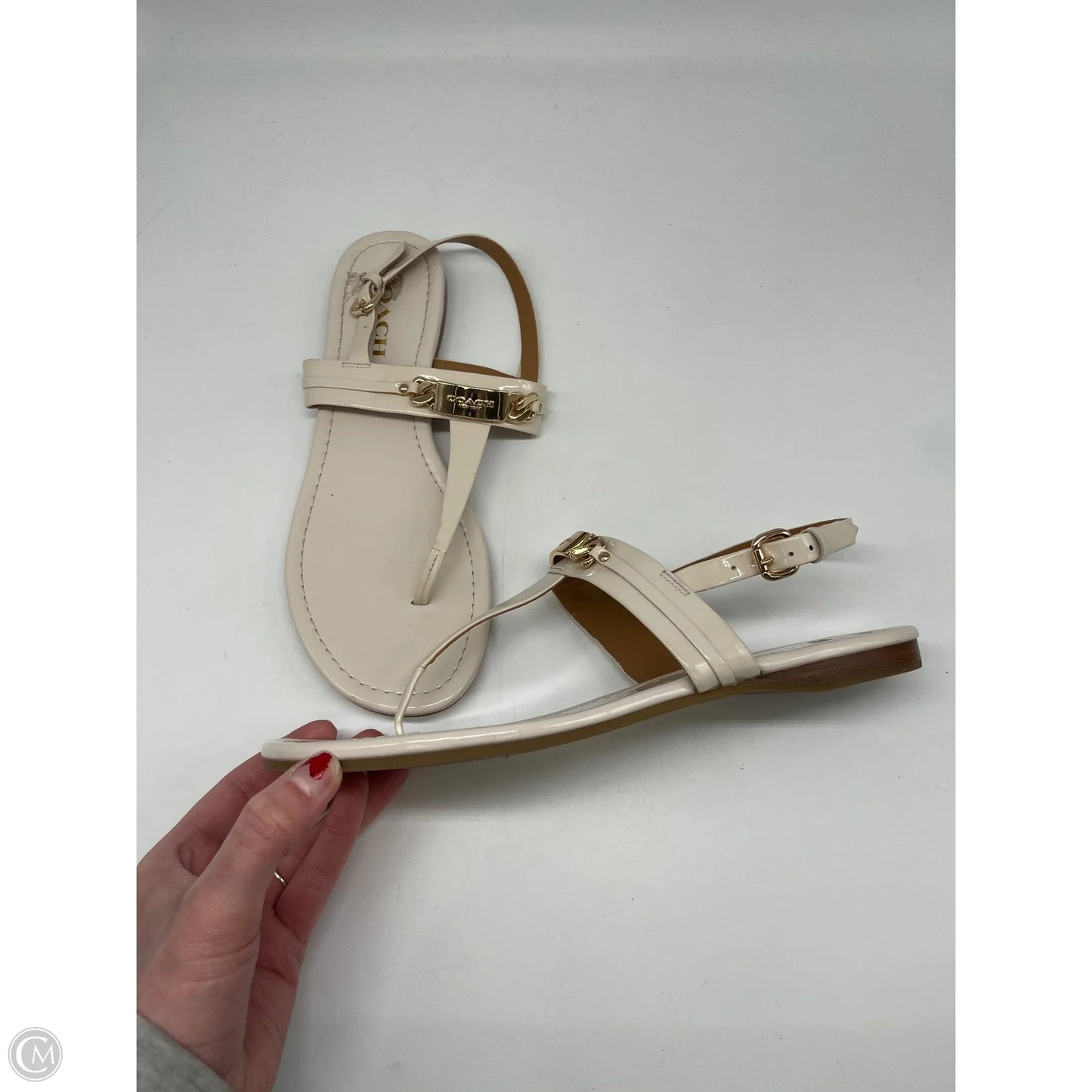 Shoes Designer By Coach In White, Size: 10