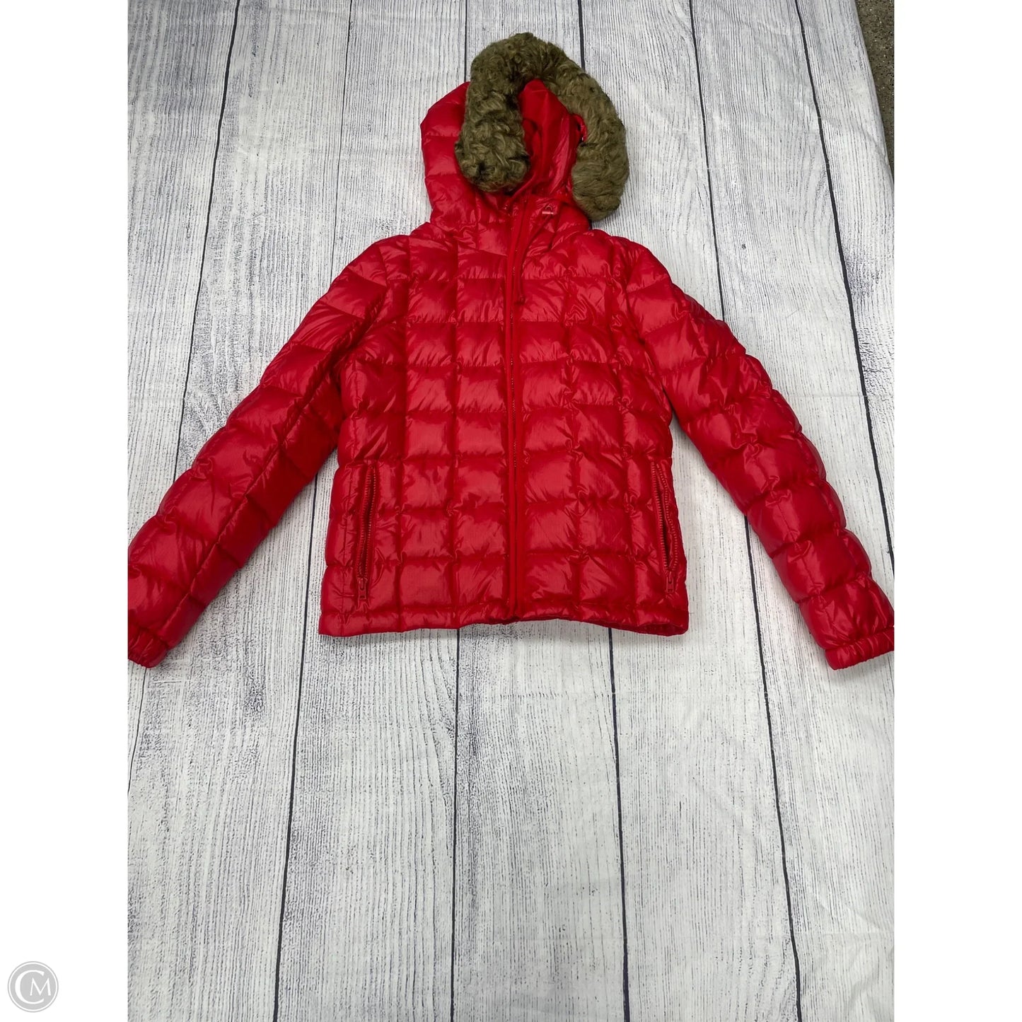 Coat Puffer & Quilted By J. Crew In Red, Size: M