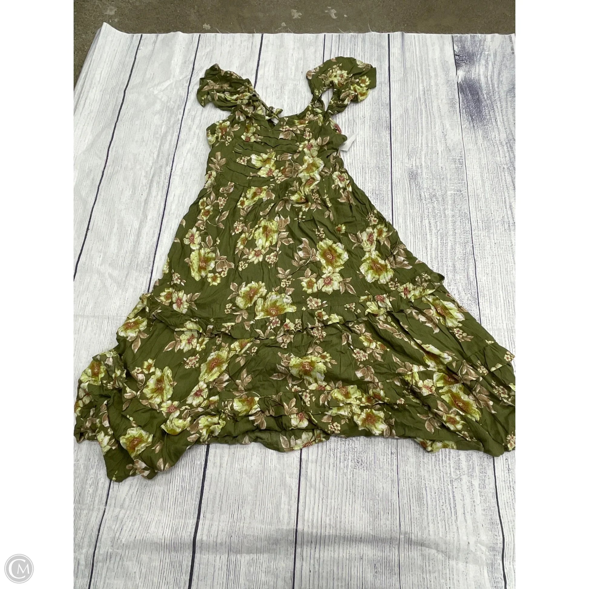 maurices maxi dresses Maurices Women's Bare Paisley Sweetheart Tiered Midi Dress Blue Size X Small