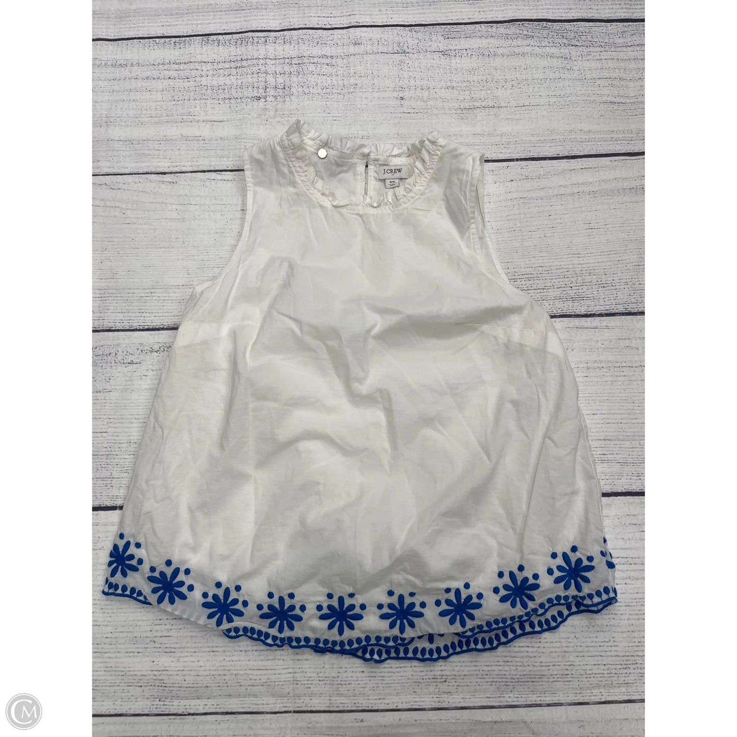 Tank Top By J. Crew In Blue & White, Size: Xs