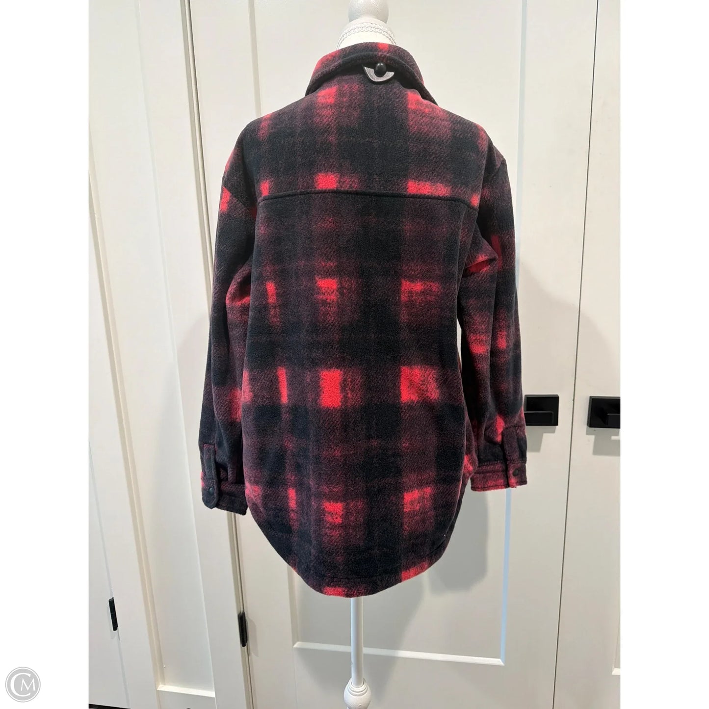 Jacket Fleece By Columbia In Black & Pink, Size: M