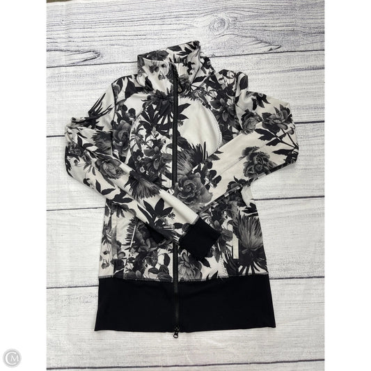 Athletic Jacket By Lululemon In Black & White, Size: 6