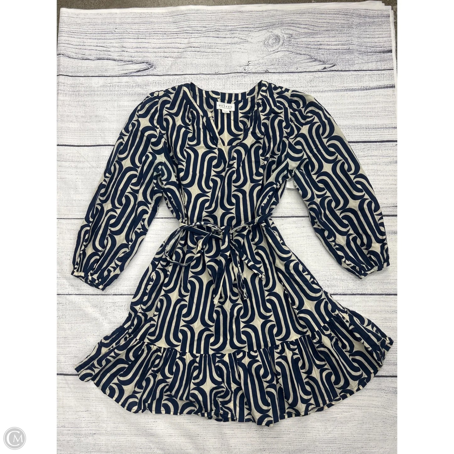 Dress Casual Short By Velvet In Blue, Size: M
