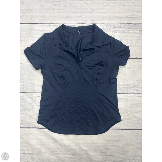 Athletic Top Short Sleeve By Lululemon In Navy, Size: 6
