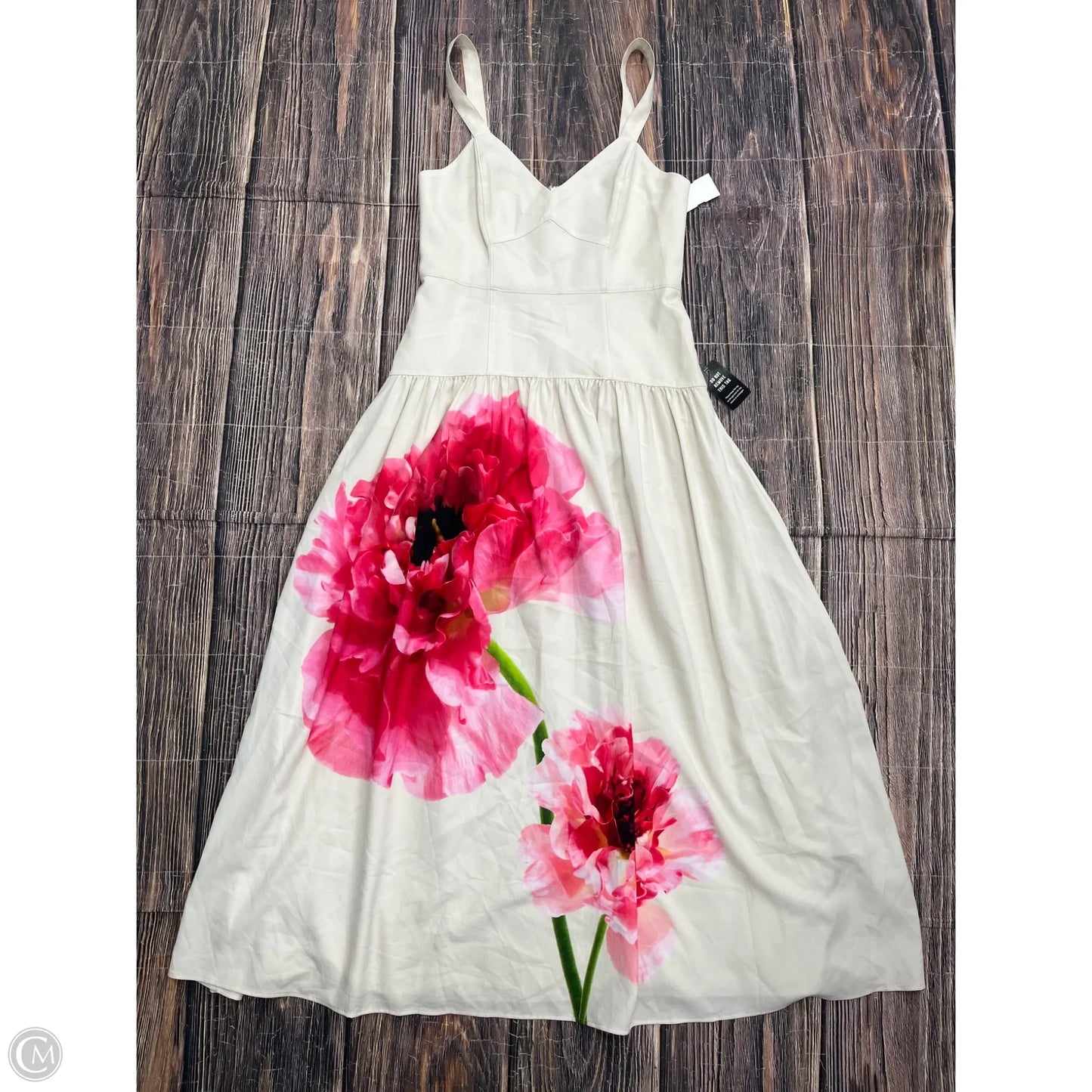 Dress Casual Maxi By Express In Pink & Tan, Size: 6