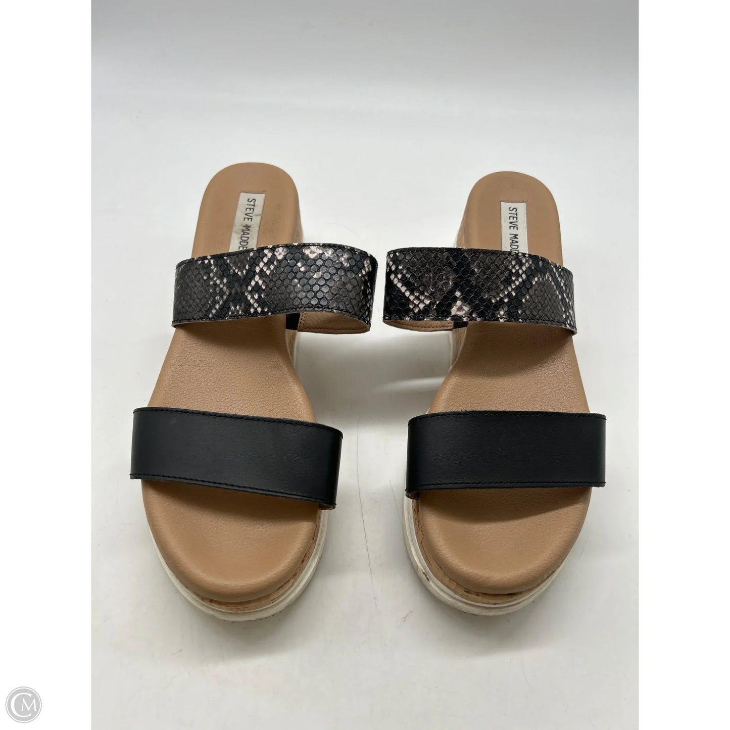 Sandals Heels Platform By Steve Madden In Animal Print, Size: 10