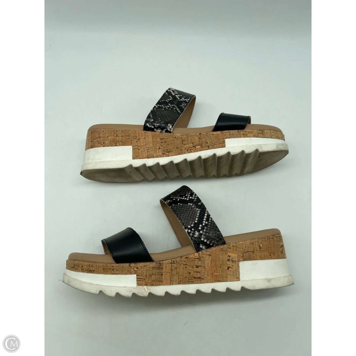 Sandals Heels Platform By Steve Madden In Animal Print, Size: 10
