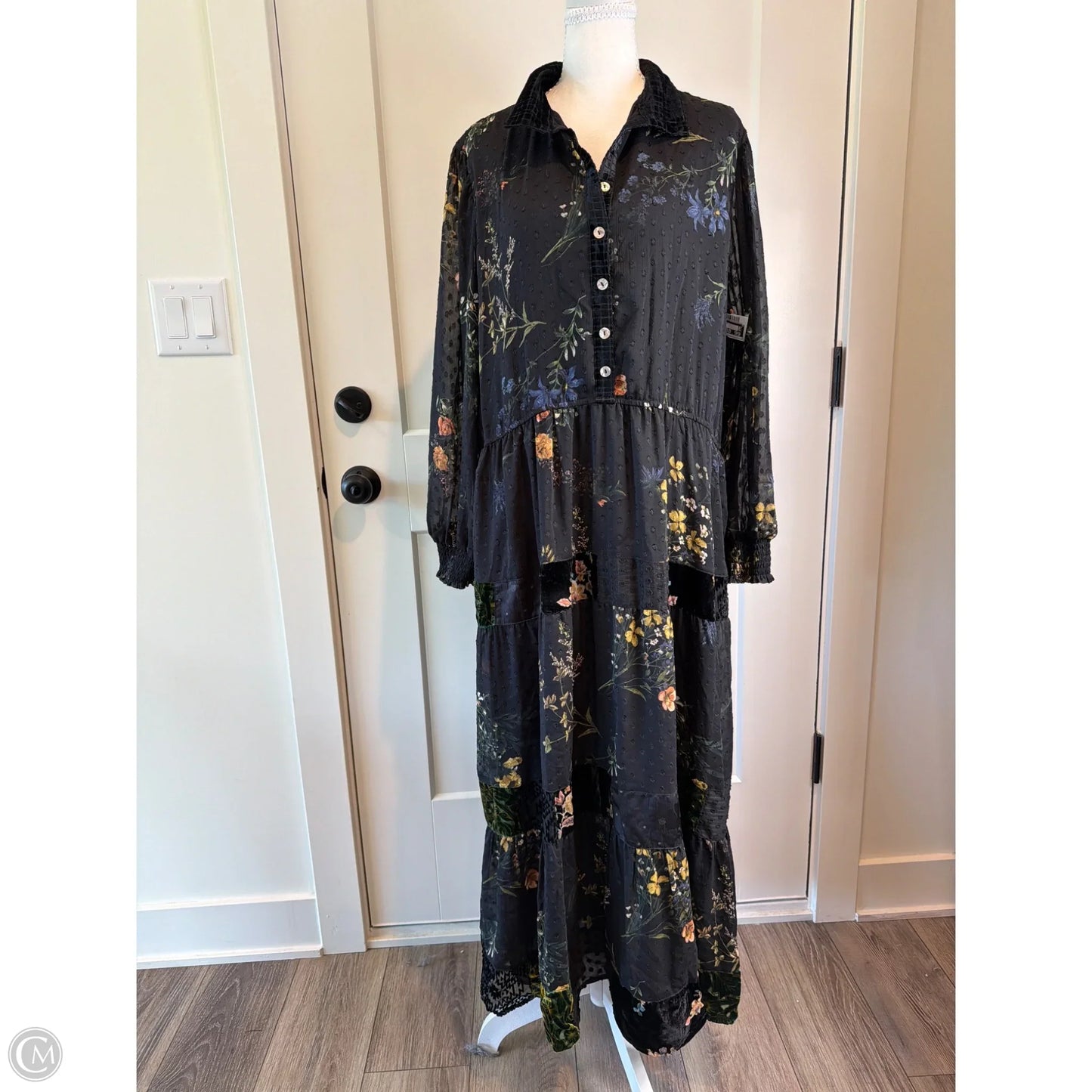 Dress Casual Maxi By John Mark In Black, Size: Xl