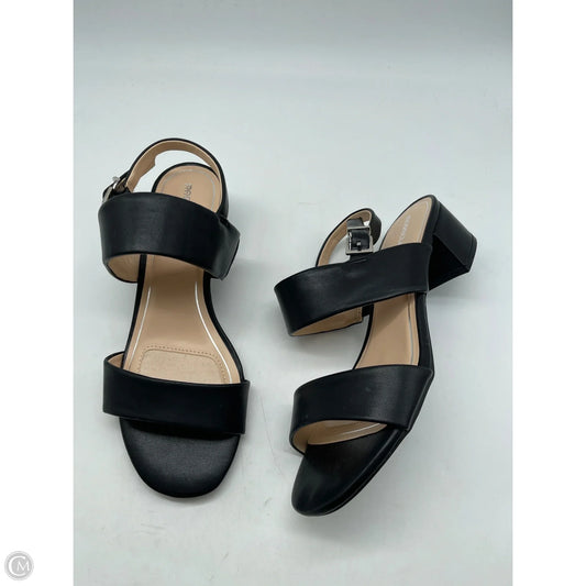 Sandals Heels Platform By Clothes Mentor In Black, Size: 8.5