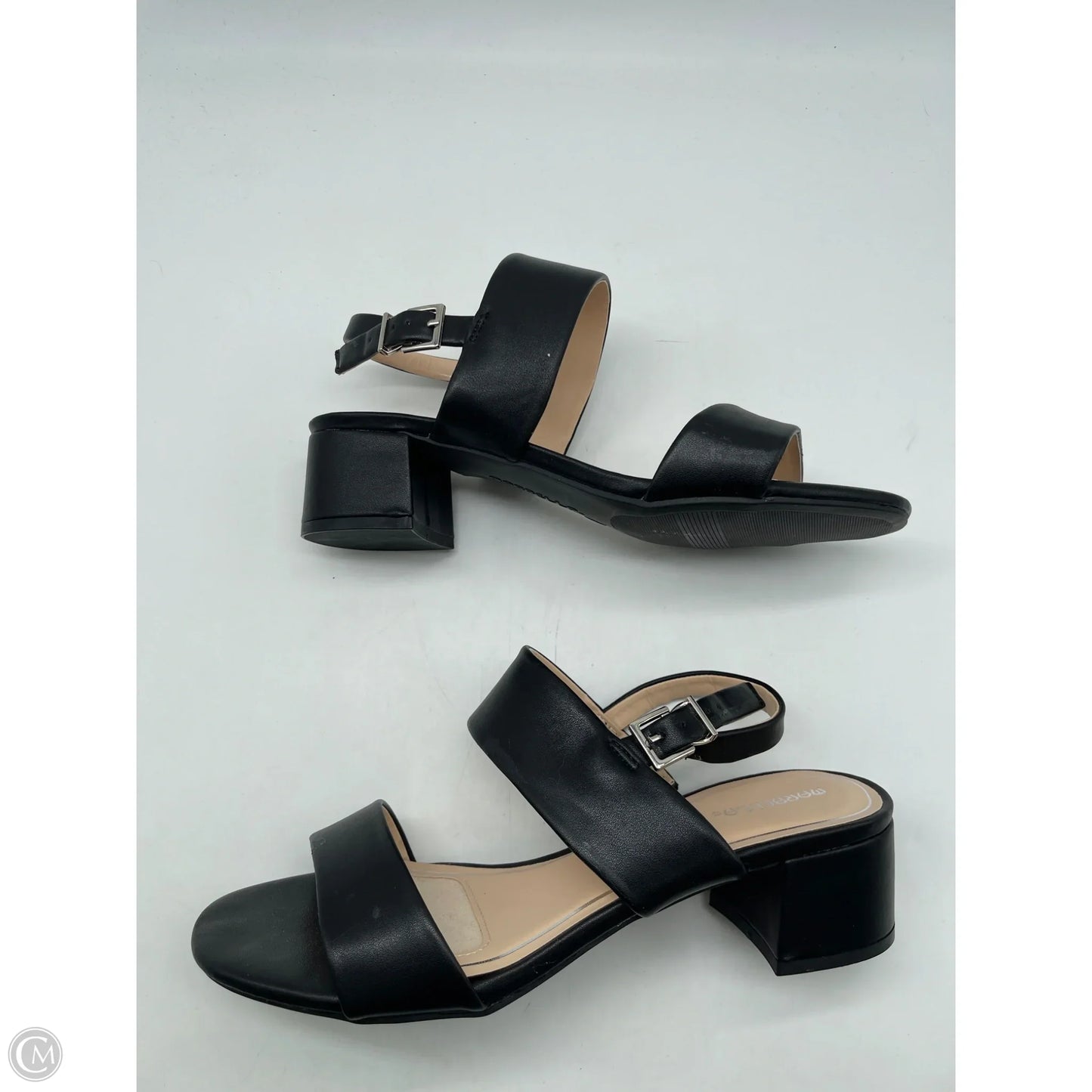 Sandals Heels Platform By Clothes Mentor In Black, Size: 8.5