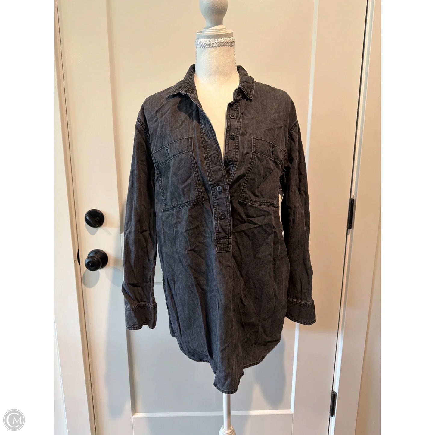 Top Long Sleeve By Madewell In Black, Size: S