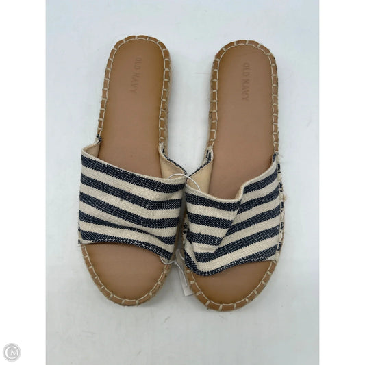 Sandals Flats By Old Navy In Blue & White, Size: 9