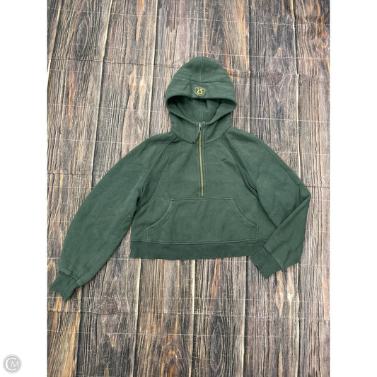 Athletic Sweatshirt Hoodie By Lululemon In Green, Size: M