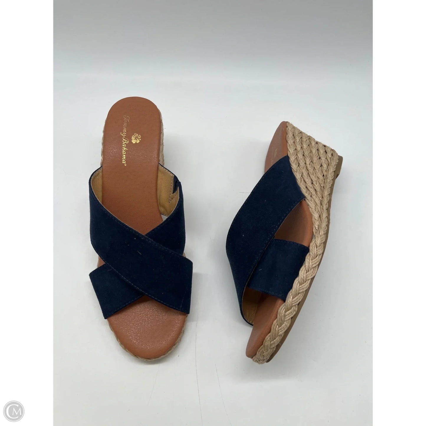 Sandals Heels Platform By Tommy Bahama In Navy, Size: 9