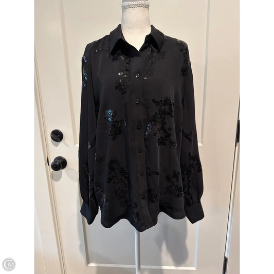 Top Long Sleeve By Chicos In Black, Size: 14