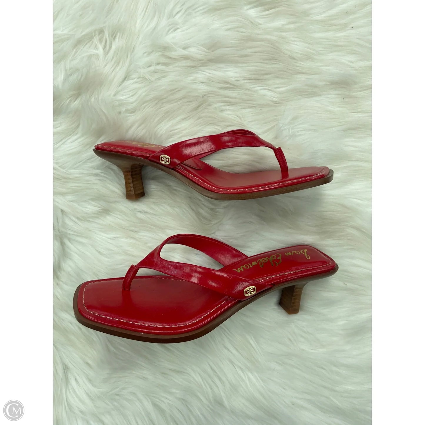 Sandals Heels Block By Sam Edelman In Red, Size: 10