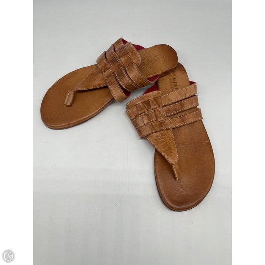 Sandals Flats By Bed Stu In Brown, Size: 9