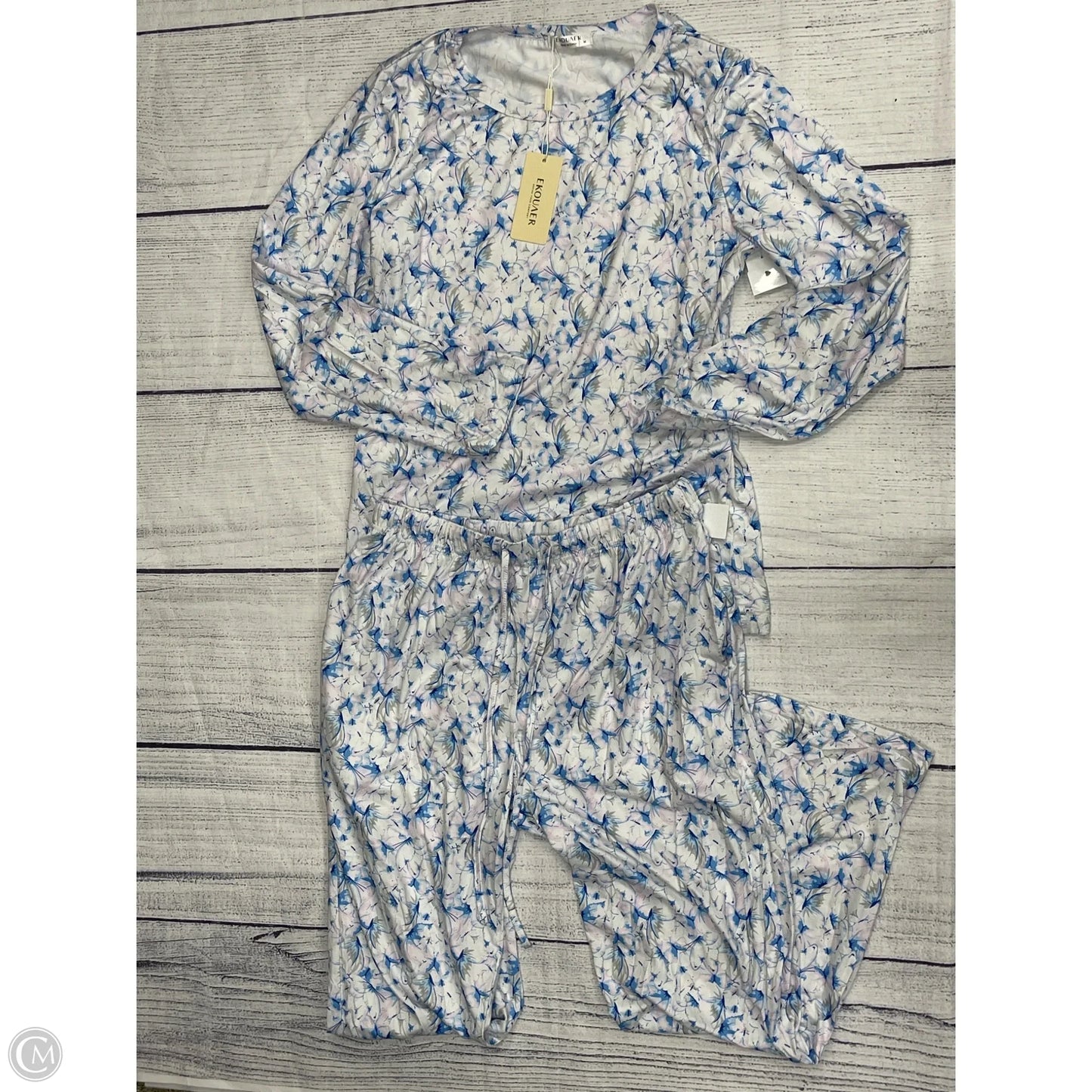 Pajamas 2pc By Ekouaer In White, Size: M