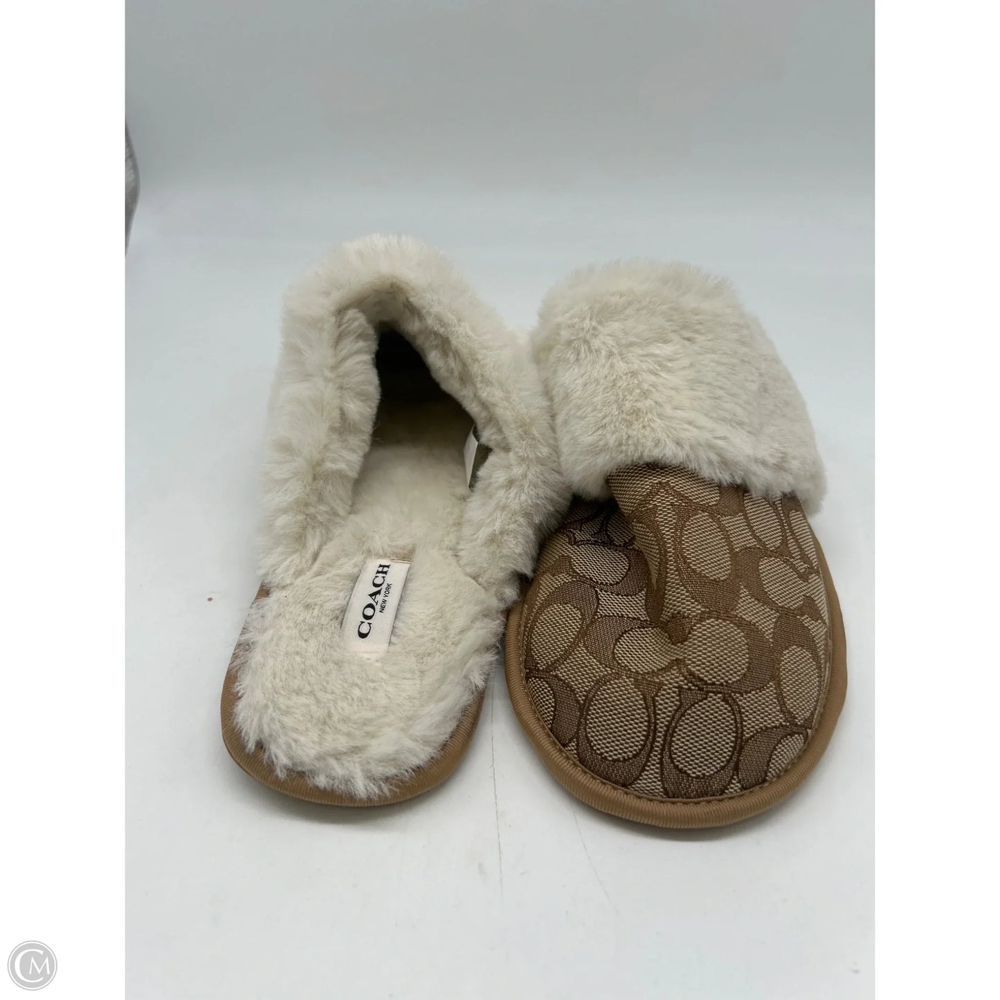 Slippers Designer By Coach In Brown, Size: 10