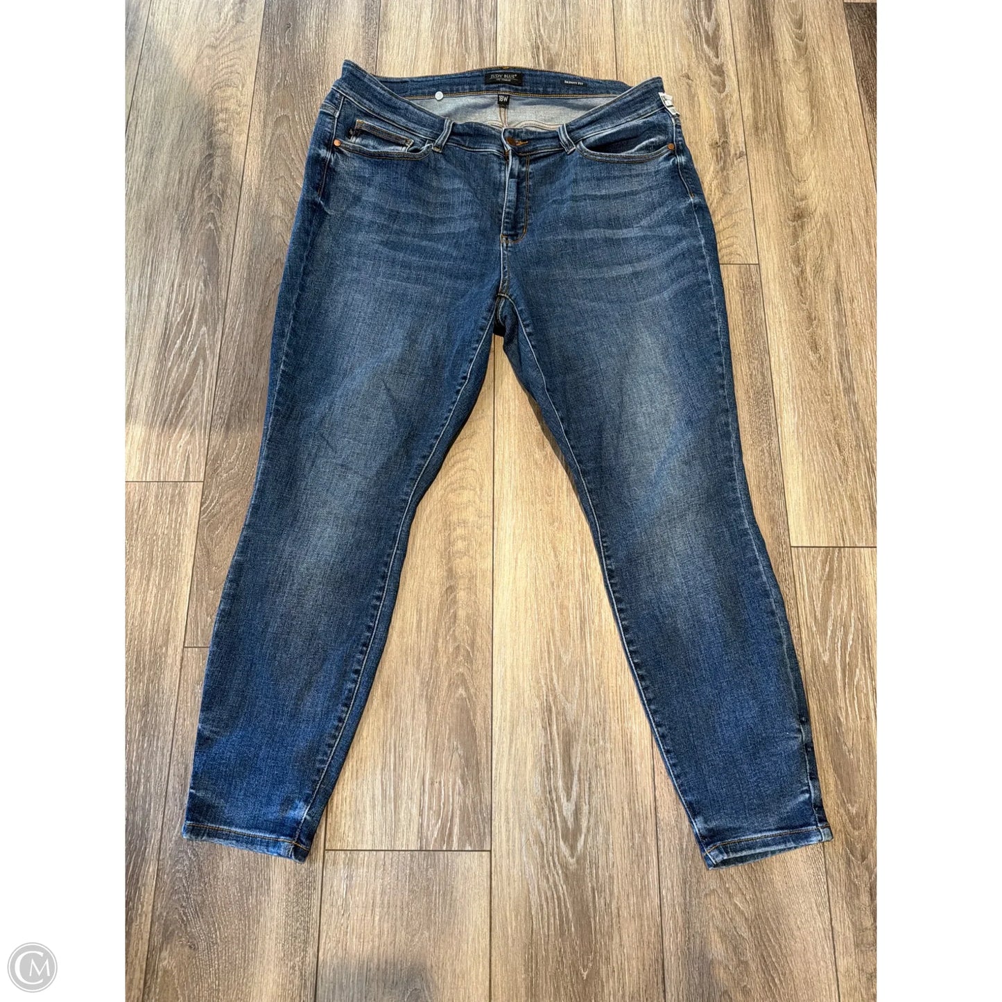 Jeans Skinny By Judy Blue In Blue Denim, Size: 18