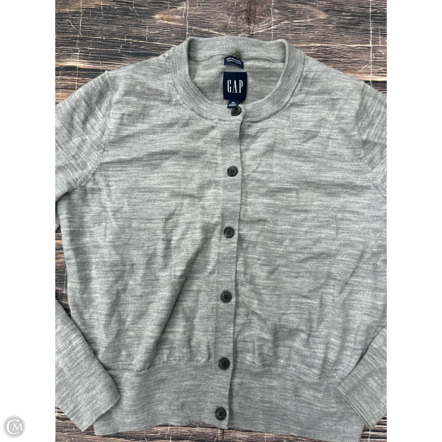 Cardigan By Gap In Grey, Size: M