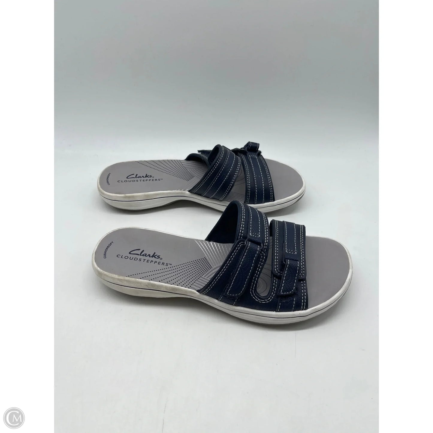 Sandals Flats By Clarks In Navy, Size: 7