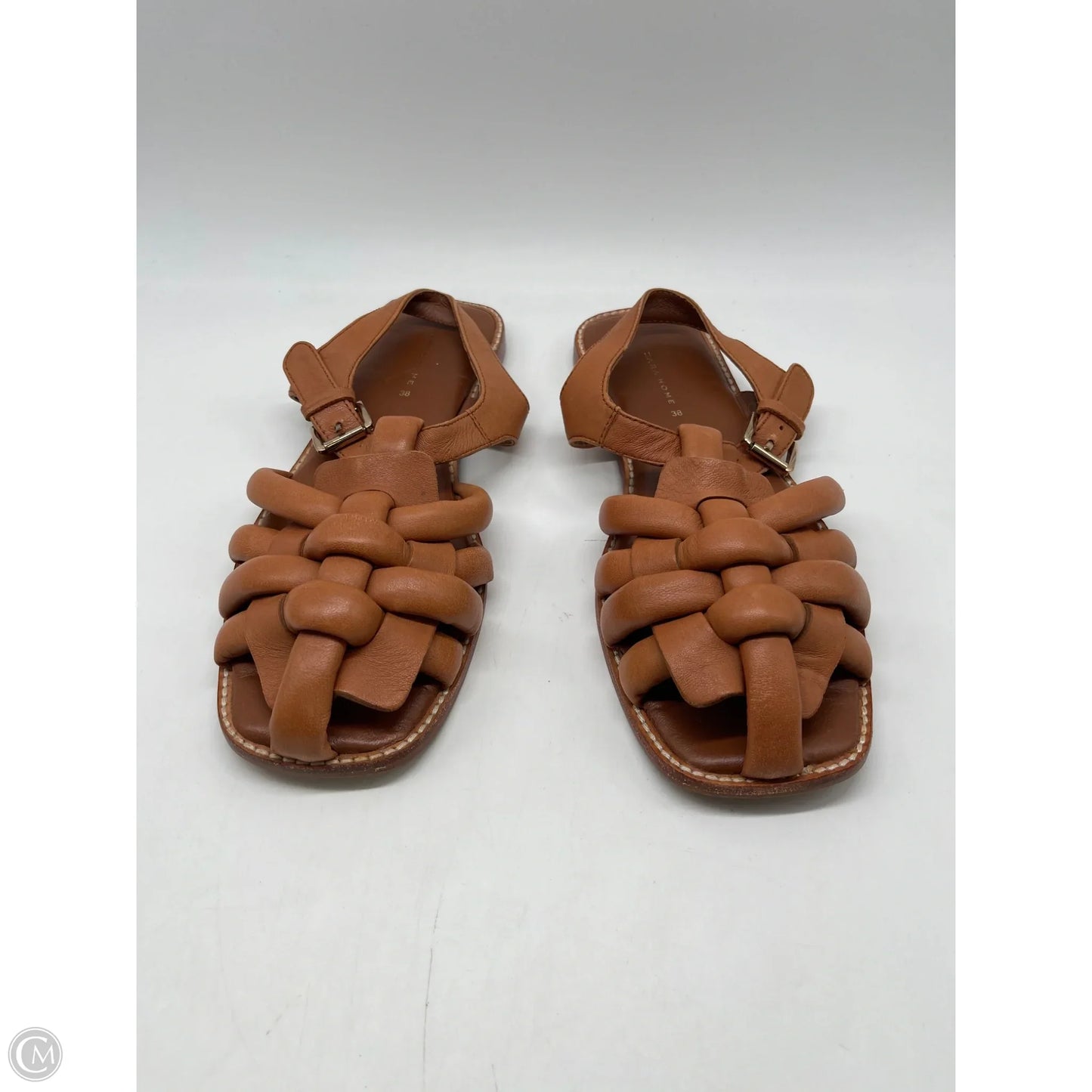 Sandals Flats By Clothes Mentor In Brown, Size: 7