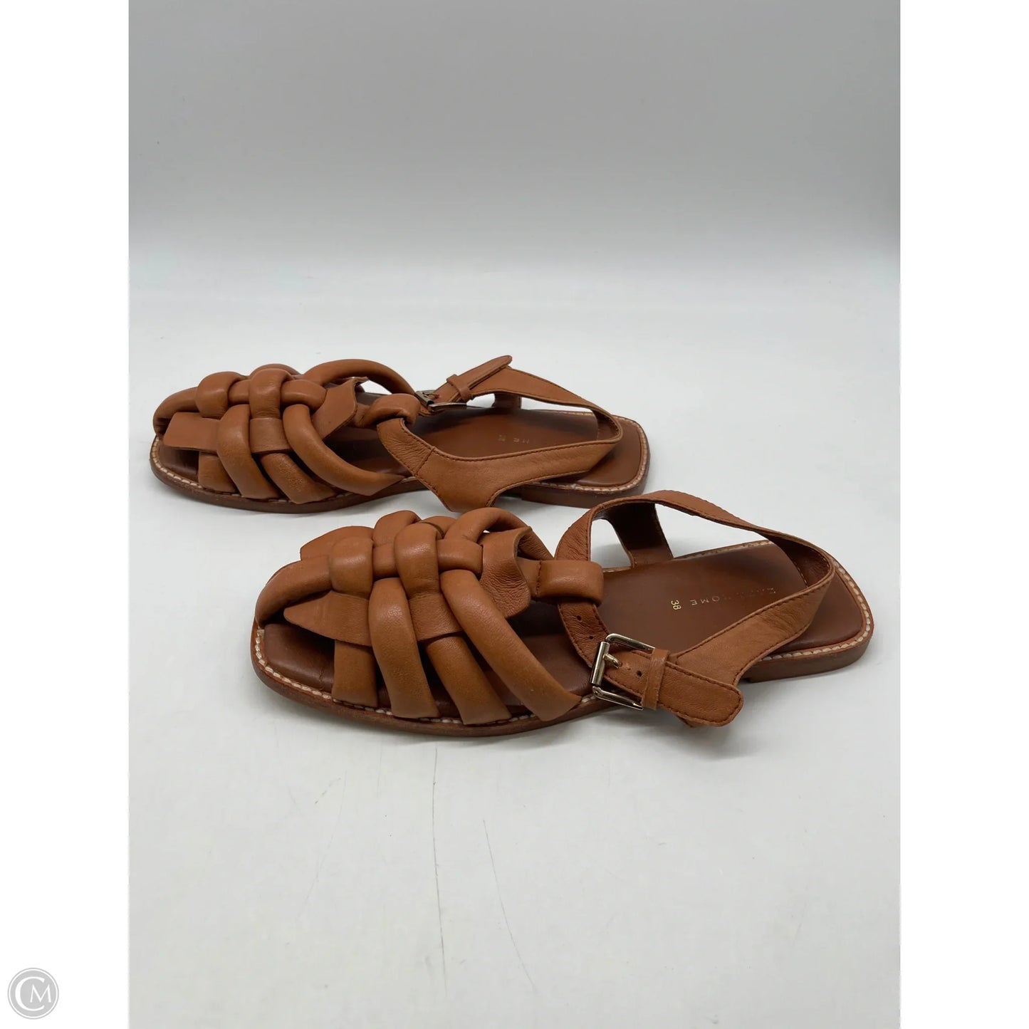 Sandals Flats By Clothes Mentor In Brown, Size: 7