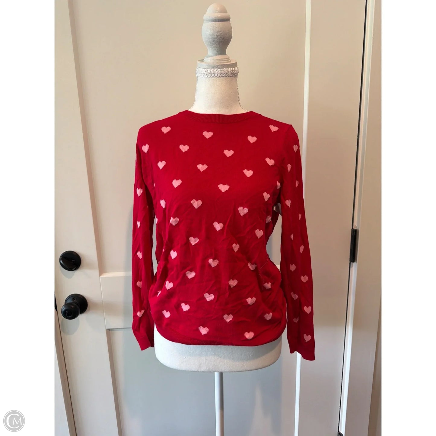 Top Long Sleeve By Talbots In Red, Size: Mp