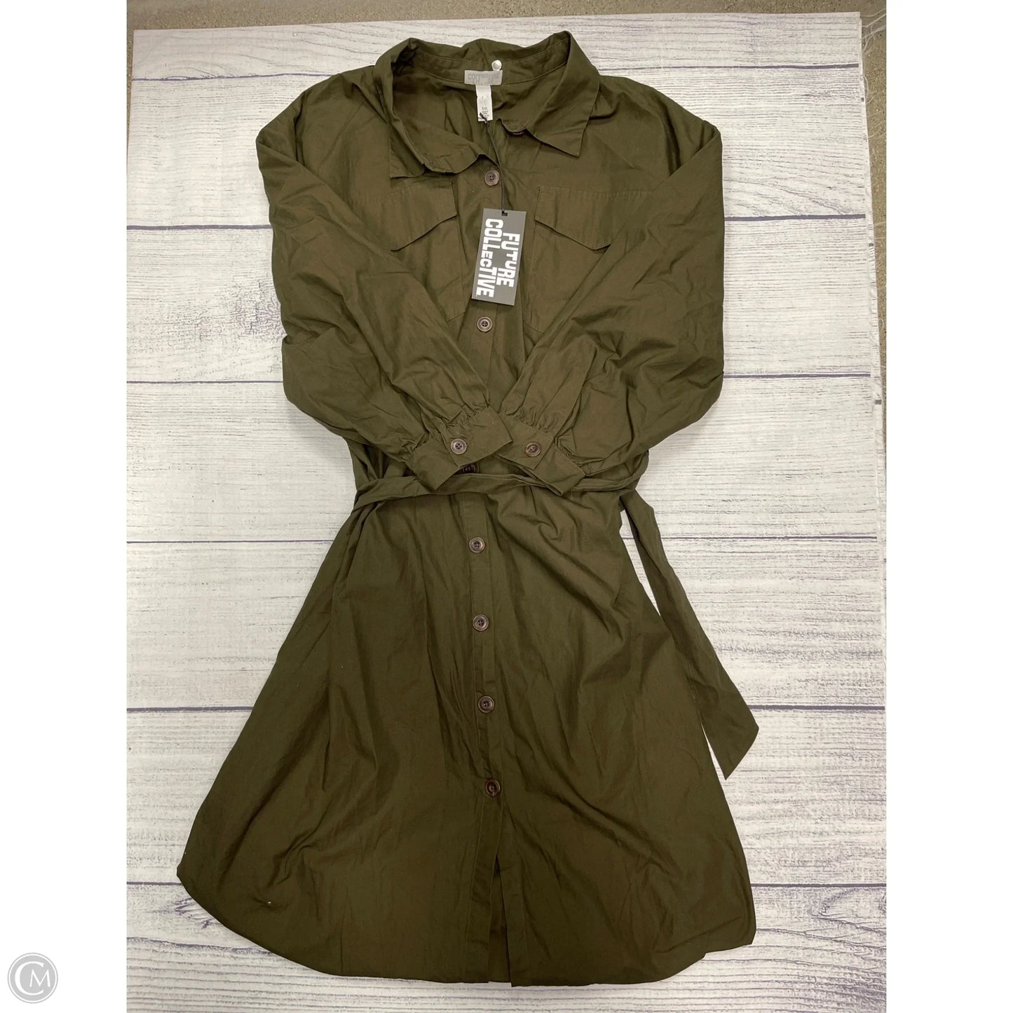 Dress Casual Maxi By Future Collective In Green, Size: 1x