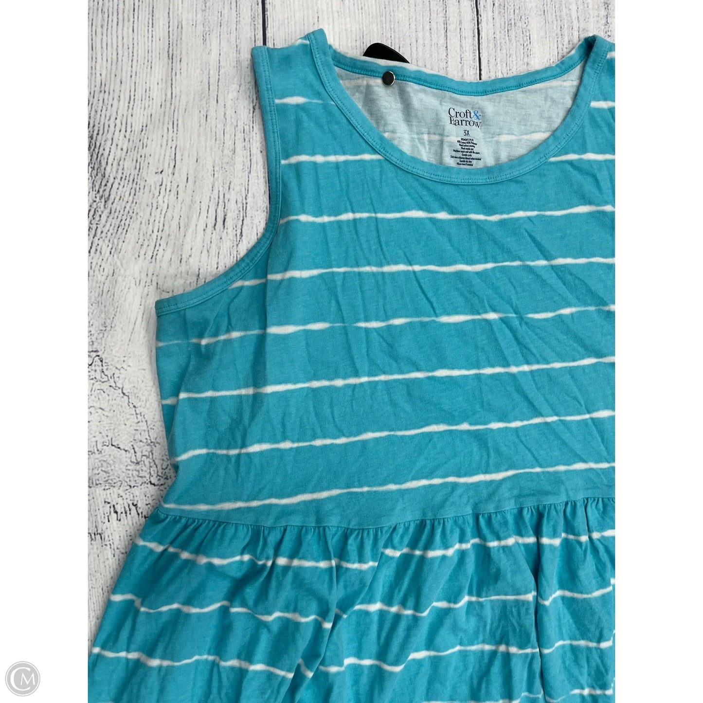 Dress Casual Maxi By Croft And Barrow In Blue, Size: 3x