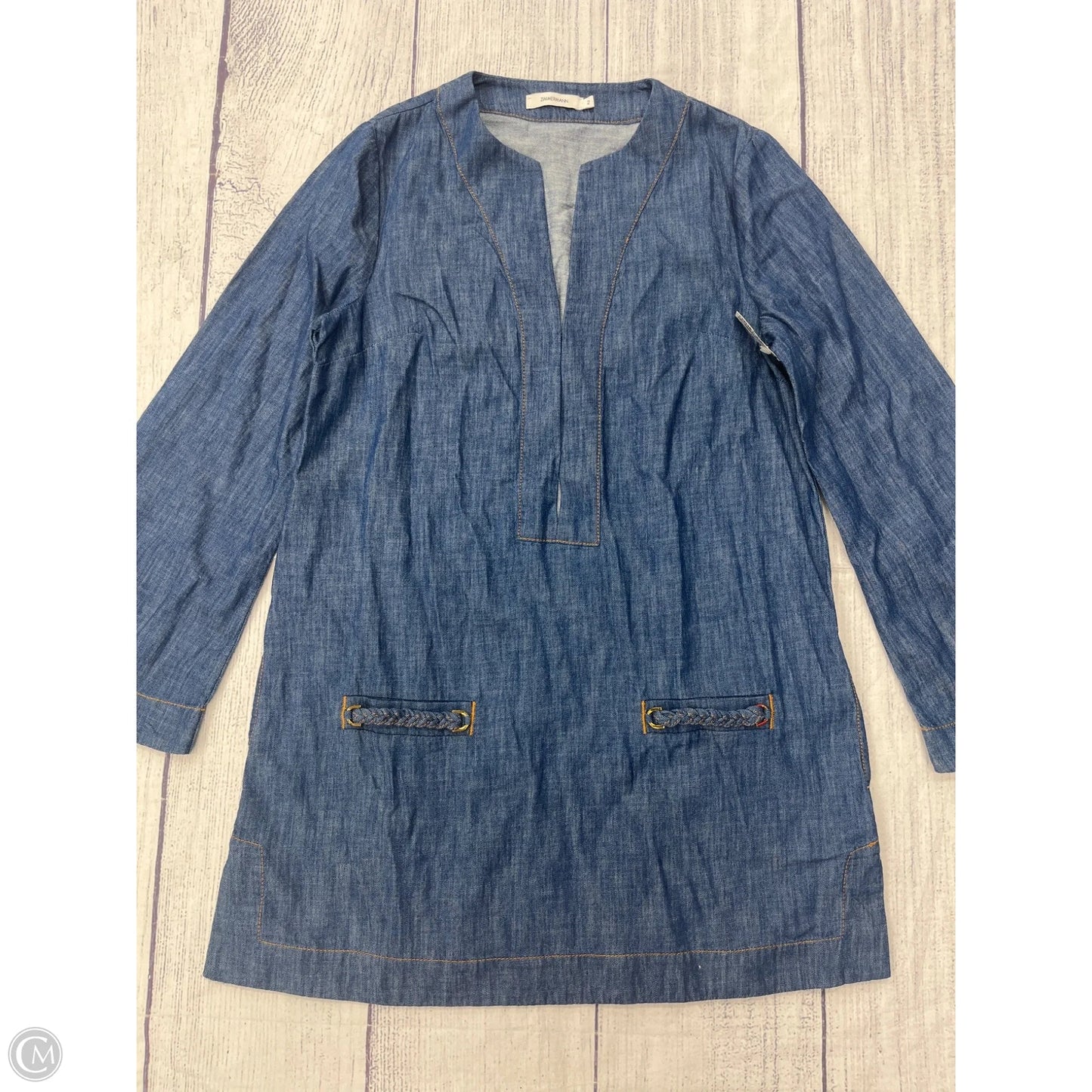 Dress Casual Short By ZIMMERMANN In Blue Denim, Size: 2