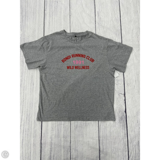 Top Short Sleeve Basic By Wilo In Grey, Size: M