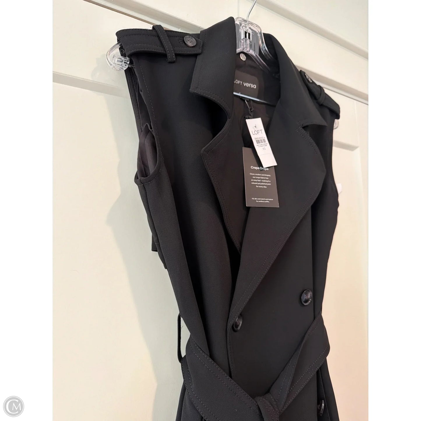 Coat Other By Loft In Black, Size: Xs
