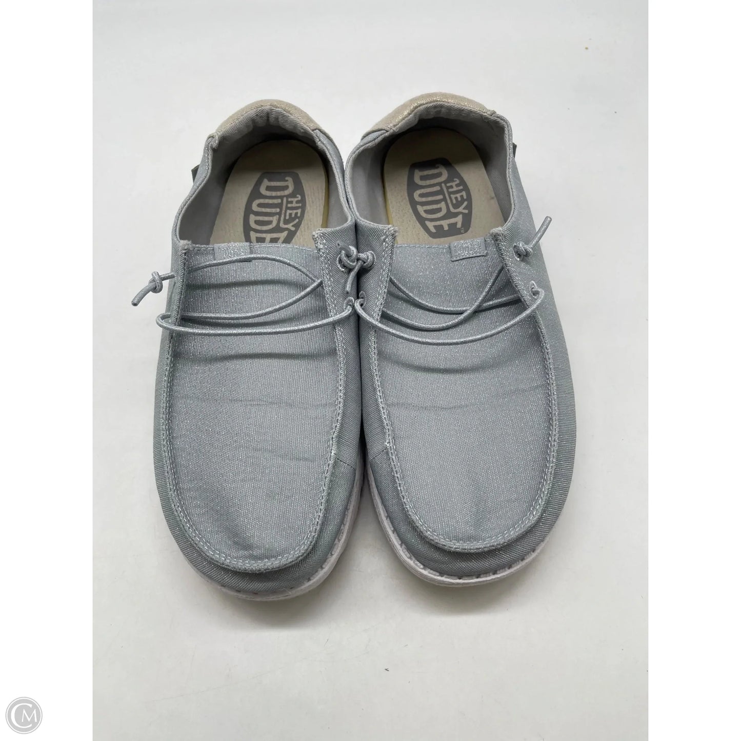 Shoes Athletic By Hey Dude In Grey, Size: 9