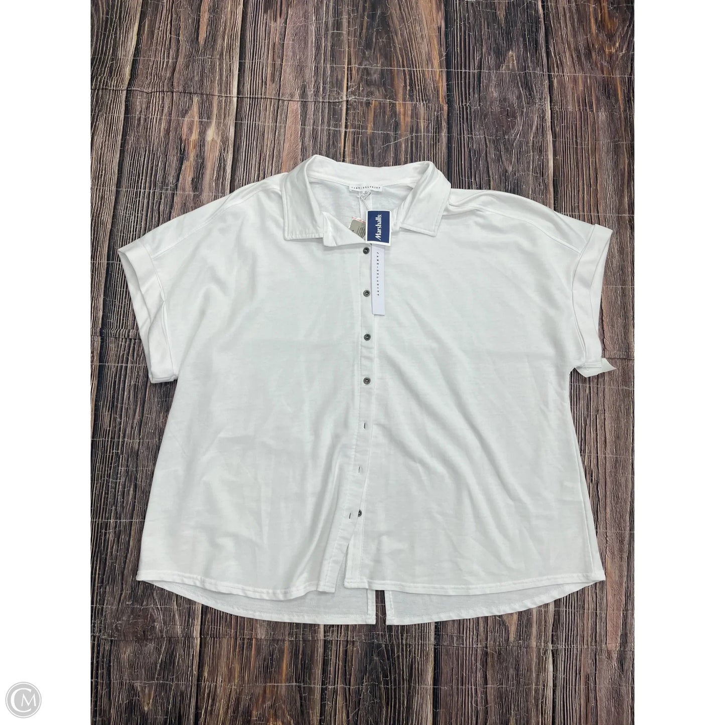 Top Short Sleeve By Jane And Delancey In White, Size: 3x